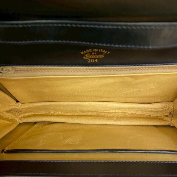 GUCCI Blue Leather Horsebit Shoulder Bag - Picture 9 of 10